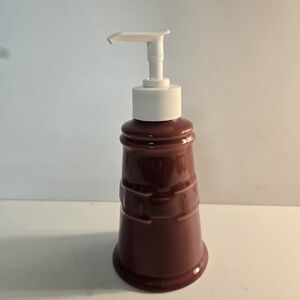 Longaberger Soap Lotion Pump Dispenser  Woven Traditions Pottery Paprika 2002